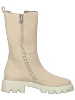 Leder-Stiefel in Beige><noscript><img width=