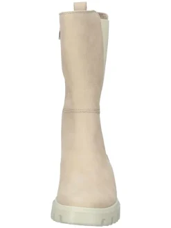 Leder-Stiefel in Beige><noscript><img width=