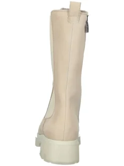Leder-Stiefel in Beige><noscript><img width=