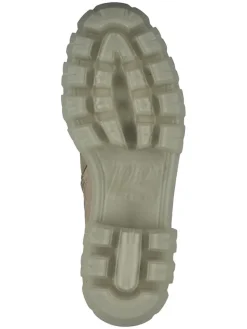 Leder-Stiefel in Beige><noscript><img width=