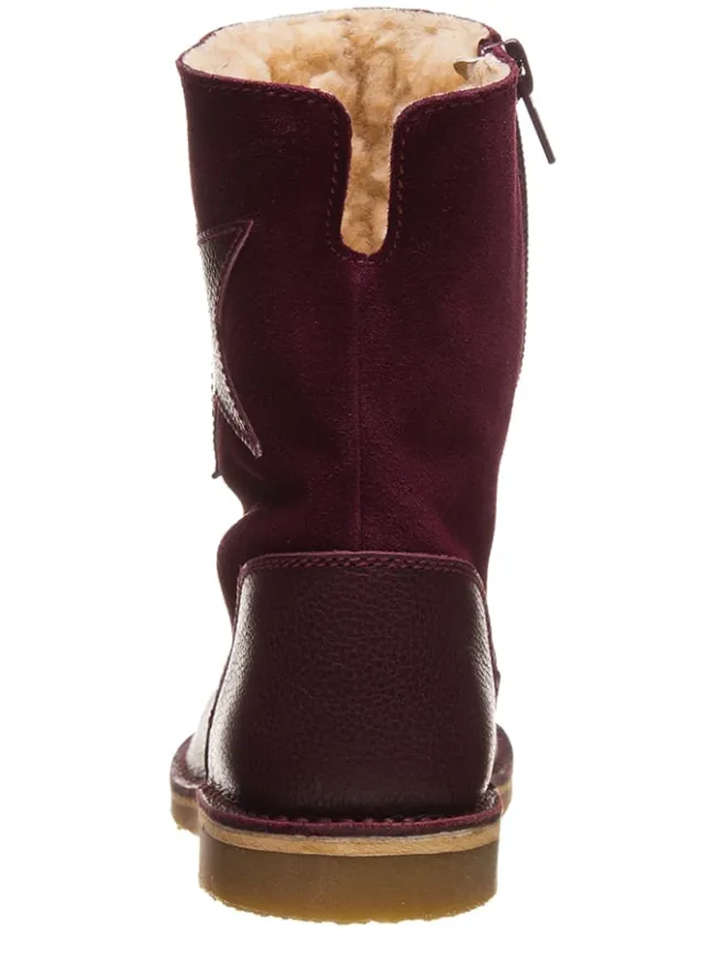 Leder-Stiefel in Bordeaux>kmins Sale