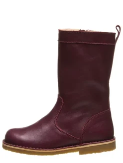 Leder-Stiefel in Bordeaux>kmins Hot