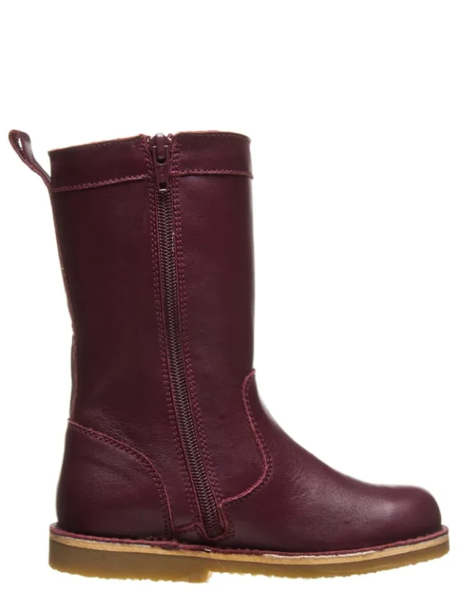 Leder-Stiefel in Bordeaux>kmins Hot