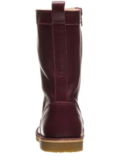 Leder-Stiefel in Bordeaux><noscript><img width=