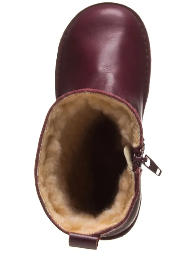 Leder-Stiefel in Bordeaux>kmins Hot