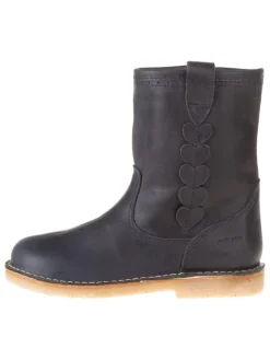 POM POM Stiefel & Boots·Stiefel^Leder-Stiefel in Dunkelblau
