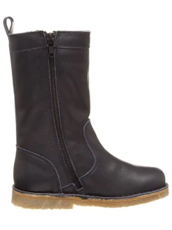 Leder-Stiefel in Dunkelblau>kmins Outlet