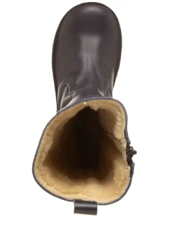 Leder-Stiefel in Dunkelblau><noscript><img width=