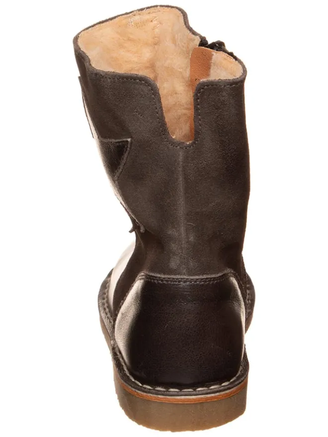kmins Stiefel & Boots·Stiefel^Leder-Stiefel in Dunkelbraun
