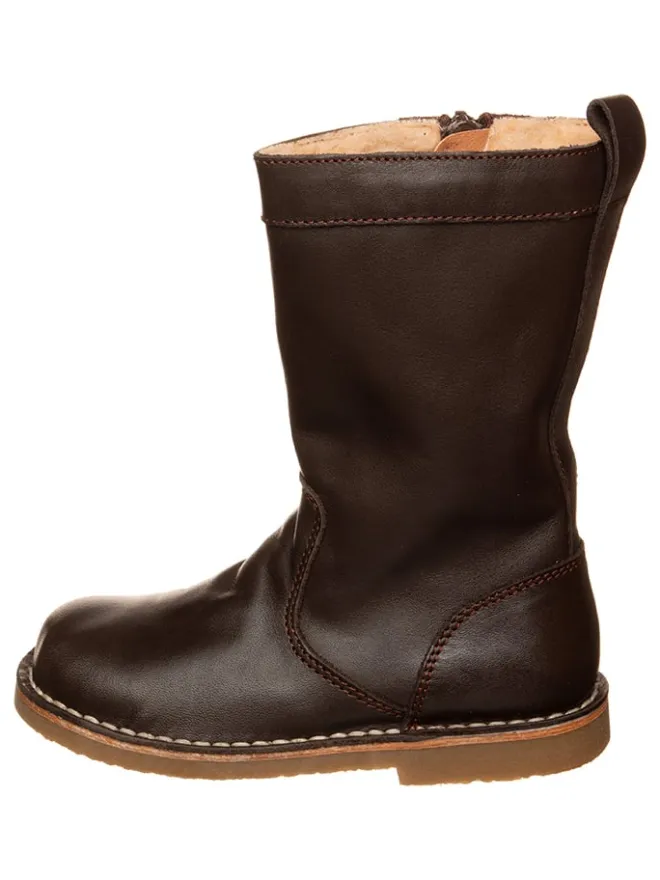 kmins Stiefel & Boots·Stiefel^Leder-Stiefel in Dunkelbraun