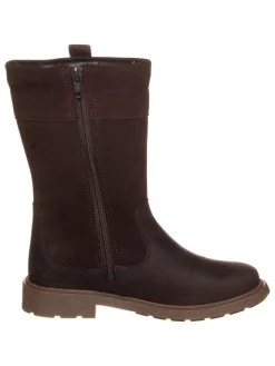Leder-Stiefel in Dunkelbraun>Clarks Sale