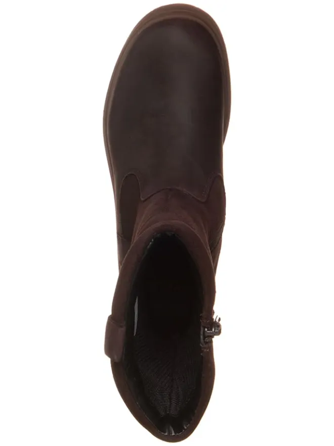 Leder-Stiefel in Dunkelbraun>Clarks Sale