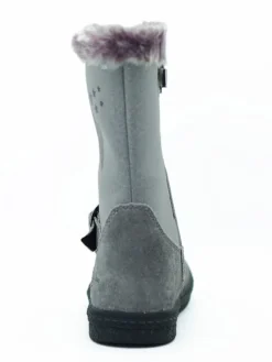 Leder-Stiefel in Grau><noscript><img width=