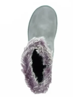 Leder-Stiefel in Grau><noscript><img width=