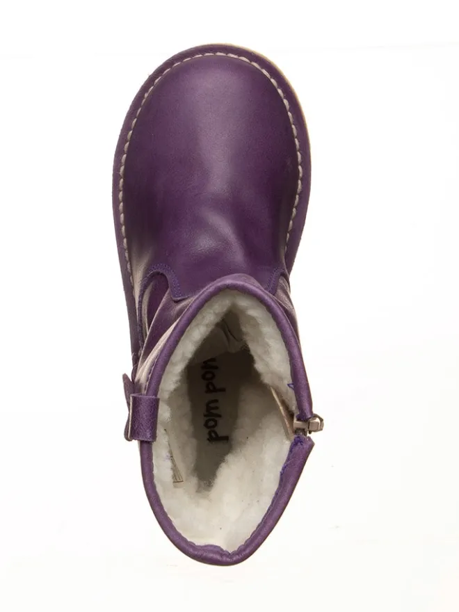 POM POM Stiefel & Boots·Stiefel^Leder-Stiefel in Lila