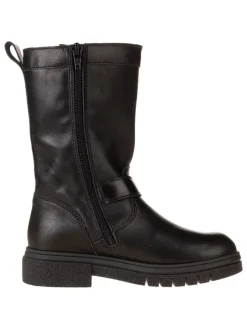 Leder-Stiefel in Schwarz>lamino Hot