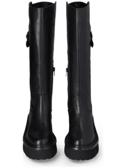 Leder-Stiefel in Schwarz><noscript><img width=