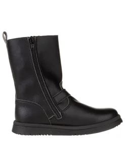 Leder-Stiefel in Schwarz>lamino Hot