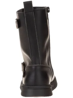 Leder-Stiefel in Schwarz><noscript><img width=