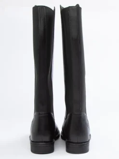 Leder-Stiefel in Schwarz><noscript><img width=