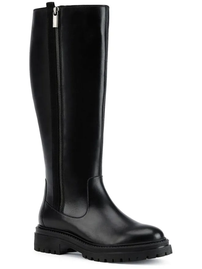 Geox Stiefel & Boots^Leder-Stiefel "Iridea" in Schwarz