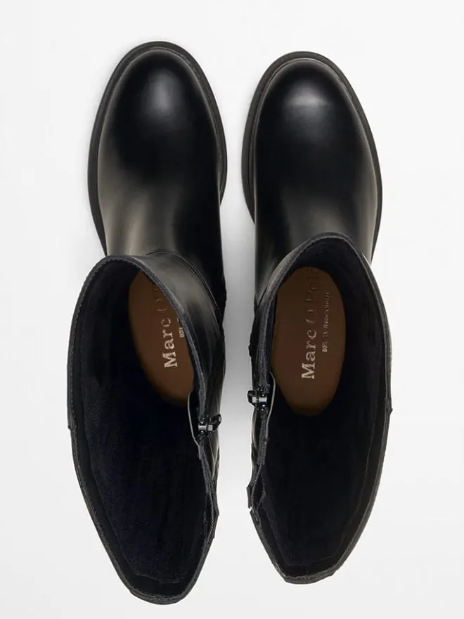 Leder-Stiefel "Paula" in Schwarz>Marc O'Polo Shoes New