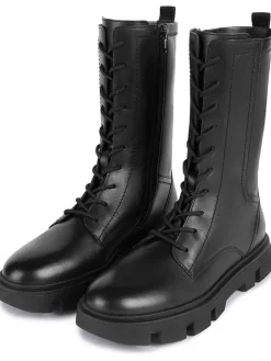 Leder-Stiefel "Vilde" in Schwarz>Geox Online