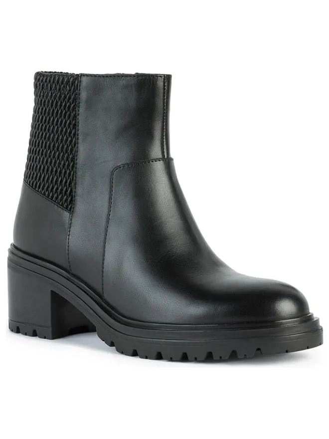 Leder-Stiefeletten "Damiana" in Schwarz>Geox Sale