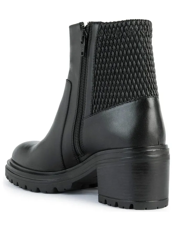 Leder-Stiefeletten "Damiana" in Schwarz>Geox Sale