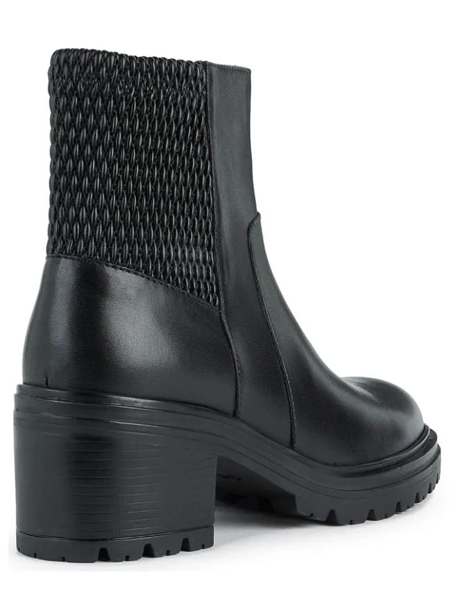 Leder-Stiefeletten "Damiana" in Schwarz>Geox Sale