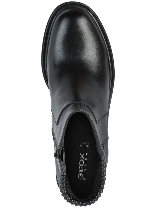 Leder-Stiefeletten "Damiana" in Schwarz>Geox Sale
