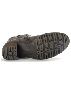 Leder-Stiefeletten in Anthrazit><noscript><img width=