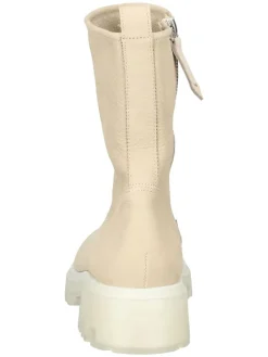 Leder-Stiefeletten in Beige><noscript><img width=