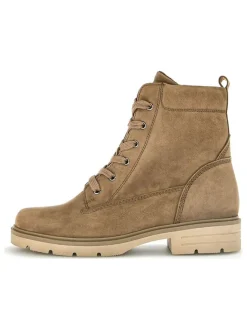 Leder-Stiefeletten in Beige>Gabor Outlet