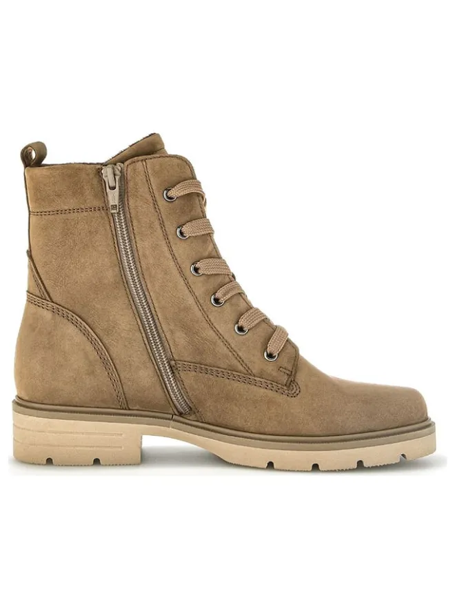 Leder-Stiefeletten in Beige>Gabor Outlet