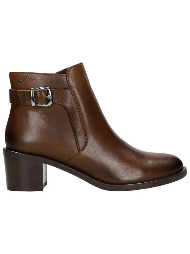 Leder-Stiefeletten in Braun>Wojas New
