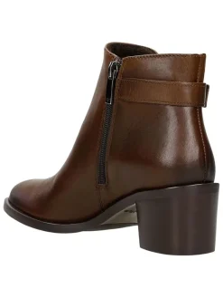 Leder-Stiefeletten in Braun><noscript><img width=
