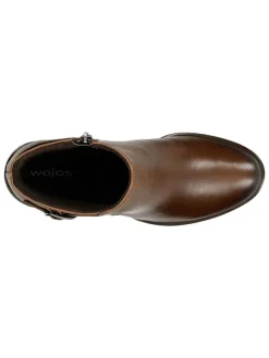 Leder-Stiefeletten in Braun><noscript><img width=