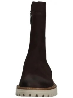 Leder-Stiefeletten in Braun><noscript><img width=