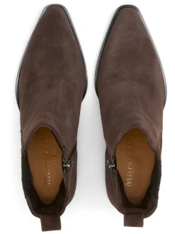 Leder-Stiefeletten in Braun><noscript><img width=