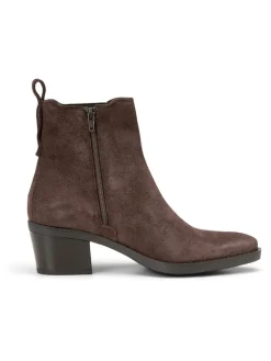 Leder-Stiefeletten in Braun><noscript><img width=
