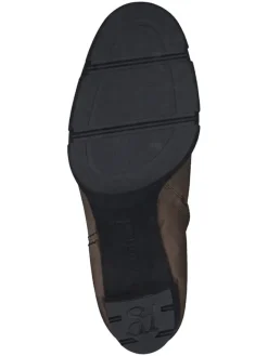 Leder-Stiefeletten in Braun><noscript><img width=