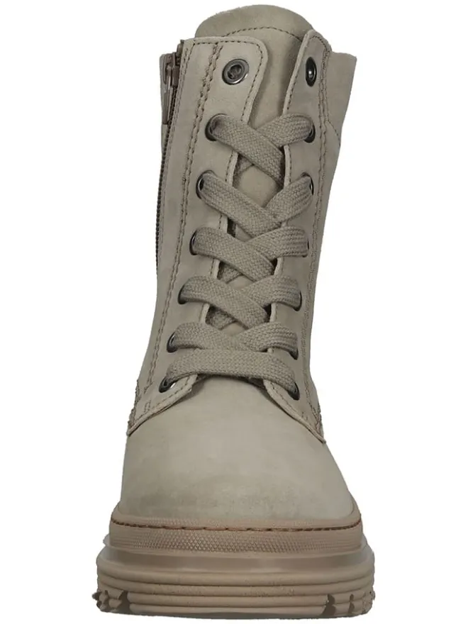Leder-Stiefeletten in Grau>Gabor