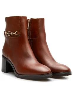 Leder-Stiefeletten in Hellbraun>Tommy Hilfiger Shoes New