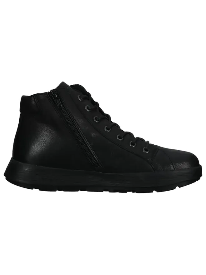 Think! Stiefeletten^Leder-Stiefeletten in Schwarz