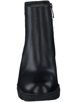 Leder-Stiefeletten in Schwarz><noscript><img width=