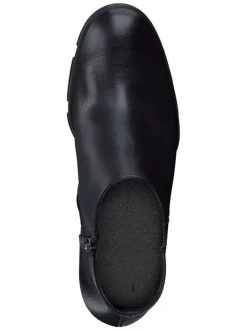 Leder-Stiefeletten in Schwarz><noscript><img width=