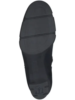 Leder-Stiefeletten in Schwarz><noscript><img width=