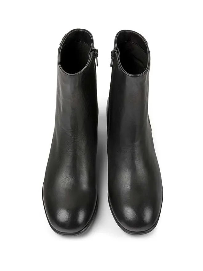 Leder-Stiefeletten in Schwarz>Camper Sale
