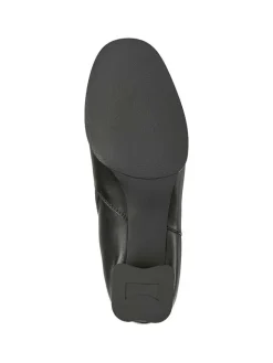 Leder-Stiefeletten in Schwarz><noscript><img width=